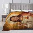 thumbnail image 2 of Throw Blanket Nicolas Cage Blanket Throw Bedding Room Decor Flannel Blankets for Bed Sofa 40"x30", 2 of 5