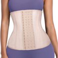 thumbnail image 1 of Corsé de cintura de látex para mujer, cinturón deportivo, moldeador de cuerpo con reloj de arena, entrenador de cintura, tono de piel, 1 of 5