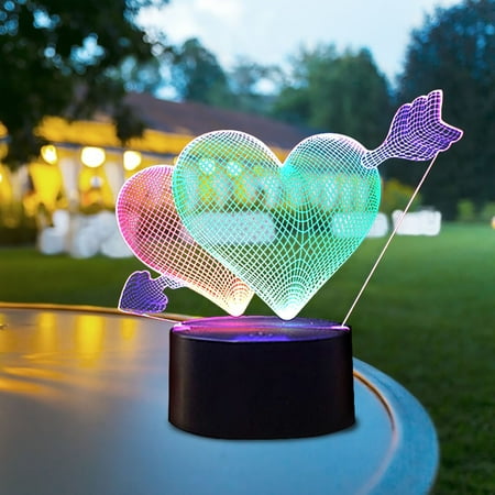 

Colorful Gradient 3D Visual Stereo Light LED Remote Control Night Light