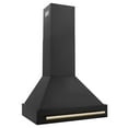 thumbnail image 2 of ZLINE 30 Black Stainless Steel Range Hood with Champagne Bronze Handle (BS655-30-CB), 2 of 2