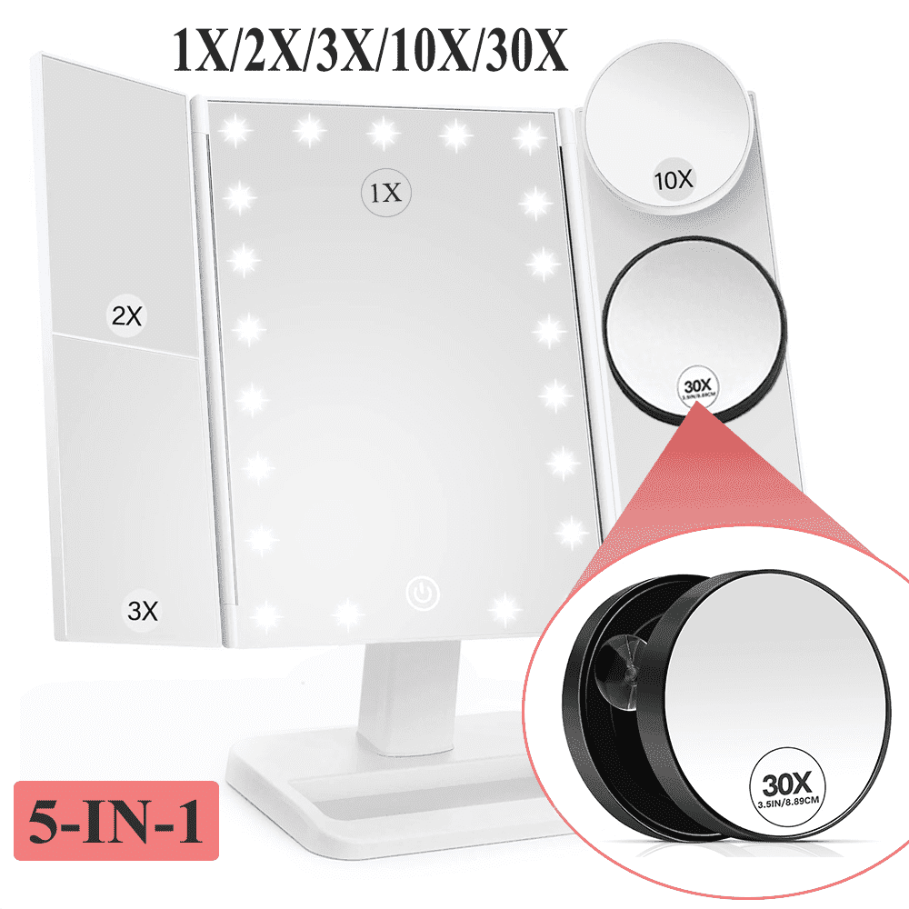 Conair Lighted Makeup Mirror with Magnification, LED Vanity Mirror
