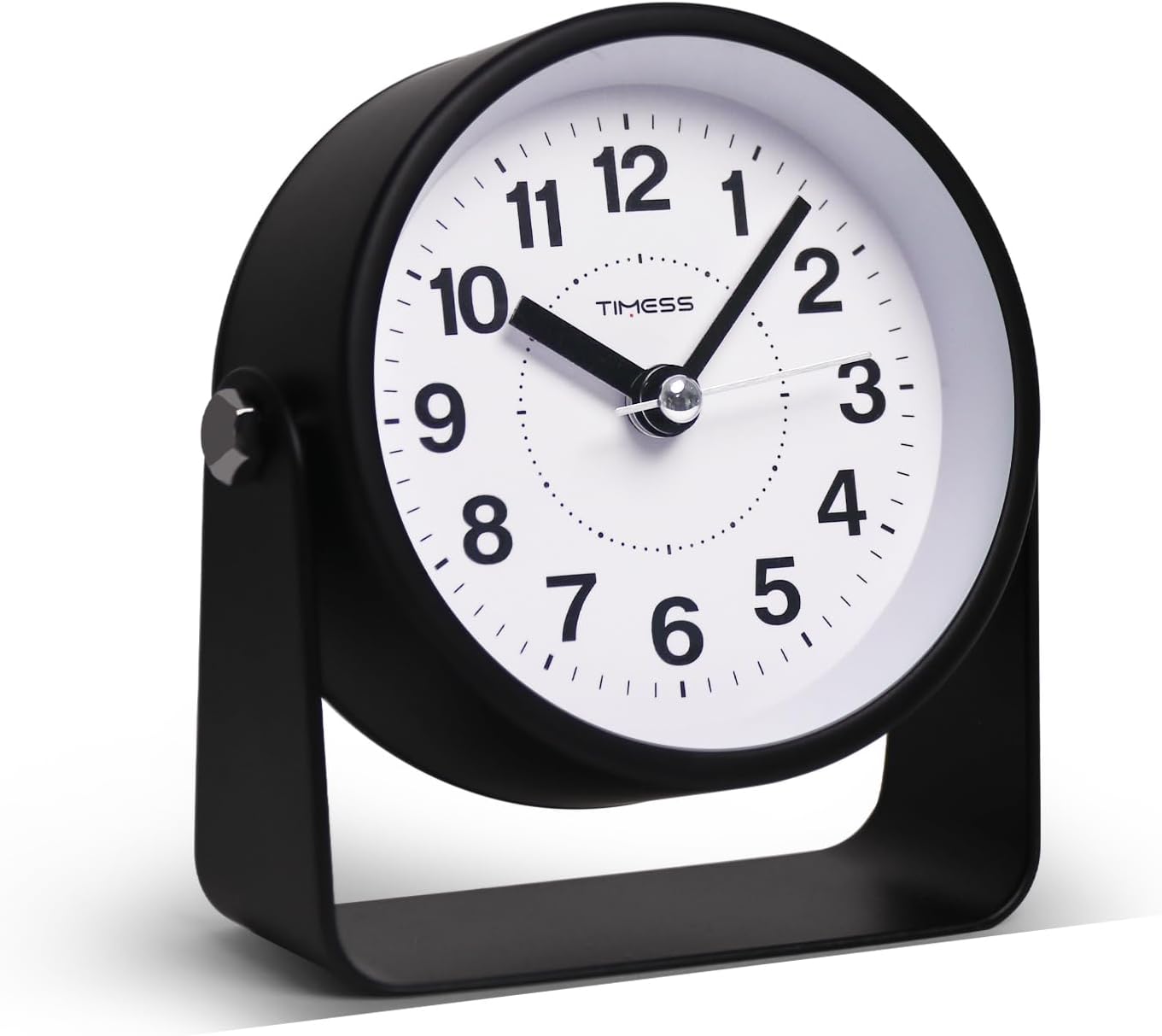 Analog Alarm Clock, Silent Non-Ticking Quartz Movement, Battery-Operated with Snooze & On-Demand Light, Easy to Set Gentle Wake Bedside Desk Clock, Ideal for Home, Travel, Office (Green)