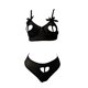 thumbnail image 4 of Gibobby Conjunto ropa interior mujer Conjunto de sujetadores sexy súper push-up para mujer, lencería transparente, brasier de encaje y bragas a juego para mujer(Negro, CH), 4 of 5