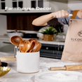 thumbnail image 4 of CUITING Utensil Holder  6.4” Ceramic Kitchen Utensil Holder for Countertop with Protection Cork Bottom  Vintage Farmhouse Kitchen Decor for Counter  Gift (Sand), 4 of 6