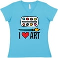 thumbnail image 3 of Inktastic Painting I Love Art Women's V-Neck T-Shirt, 3 of 5