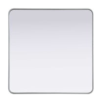 Elegant D?cor Contour Metal Rectangle Mirror 36x36 in Silver