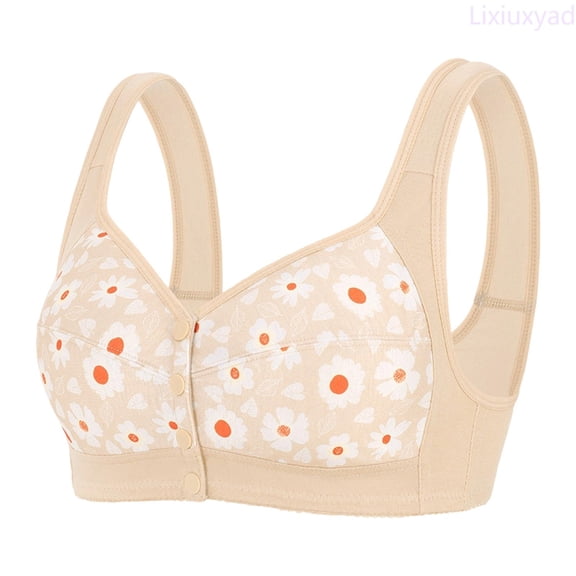 Lixiuxyad Supportive Front Closure Full Figure Bra For Lift Plus Cup Sizes With Comfort Fit And Full Coverage,Bras for Women Beige 36