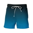 thumbnail image 4 of ibuvkizy Shorts Men,Athletic Shorts for Men Gradient Printing Hawaiian Special Print Beach Casual Trouser Shorts Pants Light Blue,S, 4 of 9