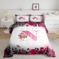 thumbnail image 2 of Erosebridal Letter Initial Bedding Twin Comforter Set,Monogrammed Personalized Down Comforter,Flower Decor,Reversible,Lightweight,2-Piece, 2 of 8