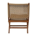 thumbnail image 6 of DecMode Wood Handmade Woven Lounge Chair, Brown, 6 of 7