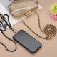 thumbnail image 5 of Lanyard para teléfono, cadena de teléfono cruzado ajustable de 47 pulgadas con pestaña de sujeción, correa de cuello de perla metálica antirrobo para smartphones, negra, 5 of 7