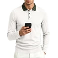 thumbnail image 5 of LIaqionyy Golf Shirts for Men Button Collared Long Sleeve Casual Tops Work Business Fashion T Shirt Fall Clothes, 5 of 7
