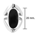 thumbnail image 6 of Two in One Oval Black Onyx and Pink MOP Inlay Sterling Silver Ring, 6 of 7