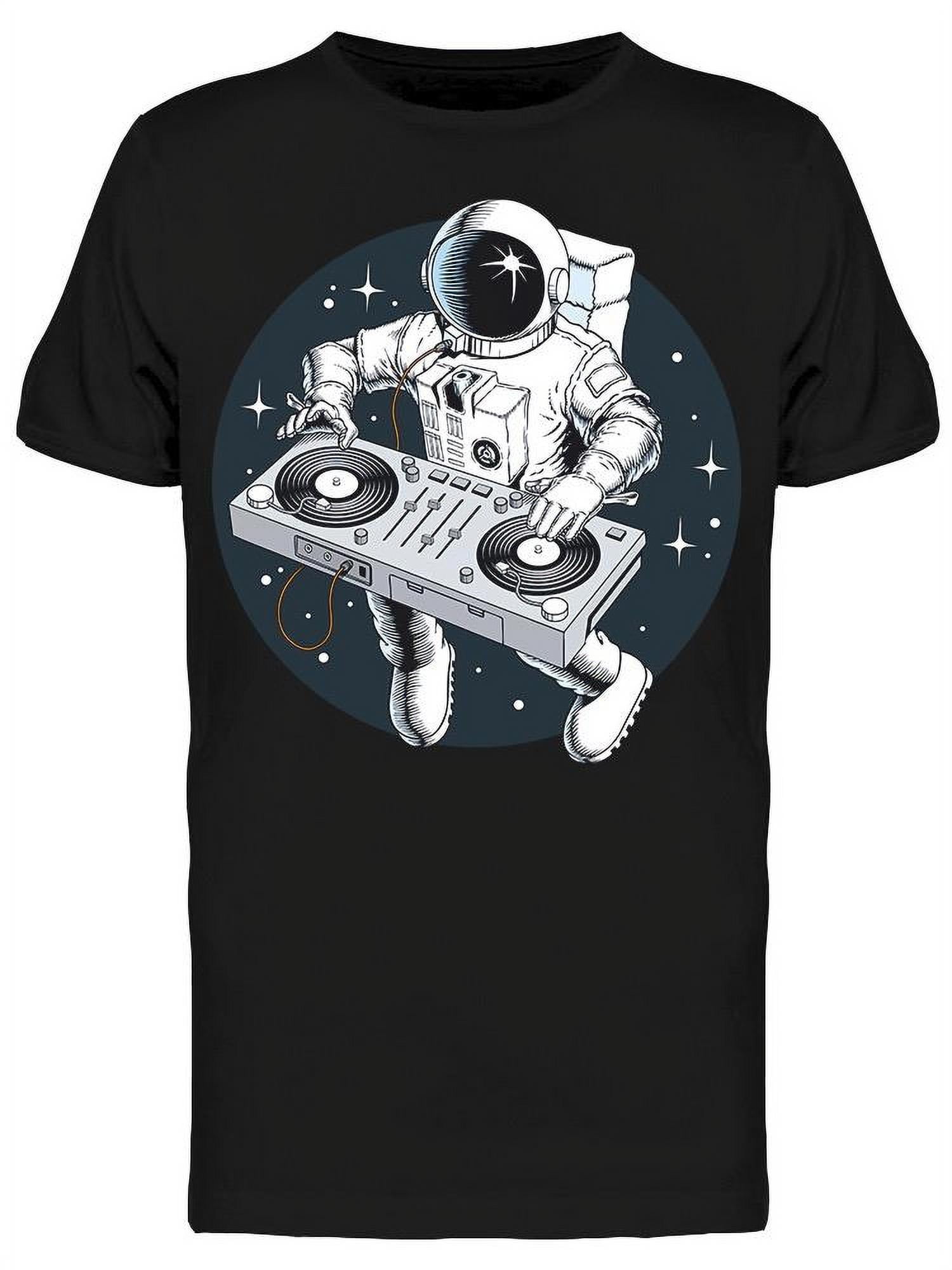 udarbejde Antipoison Urskive Astronaut Dj With Turntable T-Shirt Men -Image by Shutterstock, Male Medium  - Walmart.com