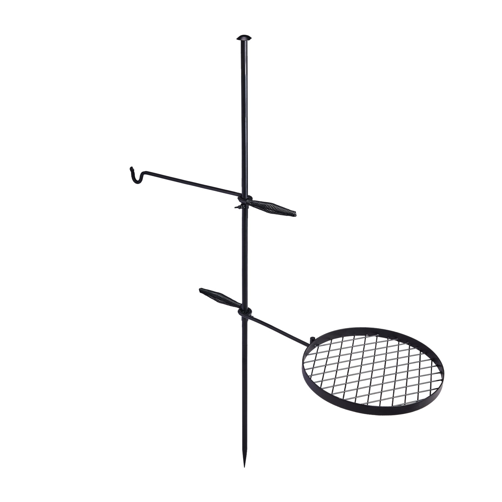 Swivel Campfire Grill, Open Fire Cooking Equipment for Camping with Height Adjustable Grill Grate and Hanger Rod and Carry Bag