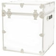 thumbnail image 2 of Rhino Trunk & Case Cube Leather Embossed Vinyl Trunk, College, Home & Storage 18"x18"x20" (White), 2 of 5