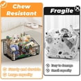 thumbnail image 6 of Indestructible Dog Toy Basket, Medium Toy Box for Dogs, Pet Toy Bin Dog Metal Basket for Toys, Toy Storage Organizer, Toy Box for Living Room Area (Black), 6 of 7