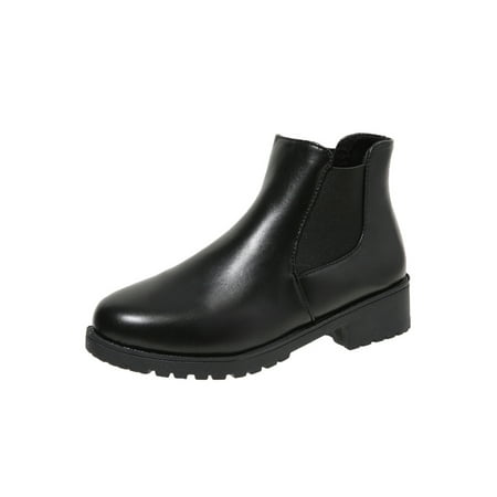 

Colisha Womens Chelsea Boots Casual Winter Boot Comfort Ankle Bootie Ladies Retro Booties Lug Sole Black 1# 7.5