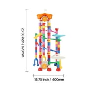 KFFKFF Marble Run Set, 230 Pieces Including Motorized Lift, Accompanied by 15 Plastic Marbles, Ingenious Maze Construction Brain Teaser, Enlightening Racing Track STEM Plaything