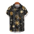 thumbnail image 5 of Mens Christmas Hawaiian Shirts Party Short Sleeve Button Down Shirt Turndown Collar Blouse, 5 of 5
