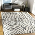 thumbnail image 4 of Mark&Day Animal Print Rugs, 9x12 Chambery Modern Zebra Tiger Charcoal Area Rug, Brown White Beige Carpet for Living Room, Bedroom or Kitchen (8'10" x 12'3"), 4 of 10