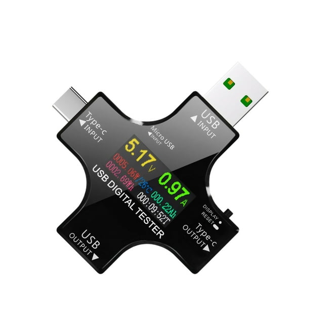 Maytalsory Testeur USB ABS pour Protection contre les Surintensités Bluetooth, Faible Consommation d'Énergie, Impédance de Charge, Etc. version Bluetooth