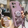 thumbnail image 3 of Quicksand Bear Holder Lanyard Phone Case For Oppo Reno9 Reno 7 8 9 Pro Plus 8T 4G 5G 5F 2 2Z 2F 3 5Lite 6Z 7SE Strap Stand Cover, 3 of 5