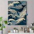thumbnail image 4 of Humpback Whale Ocean Waves Canvas Wall Art, Coastal Nautical Decor for Living Room Bedroom Office, 4 of 8