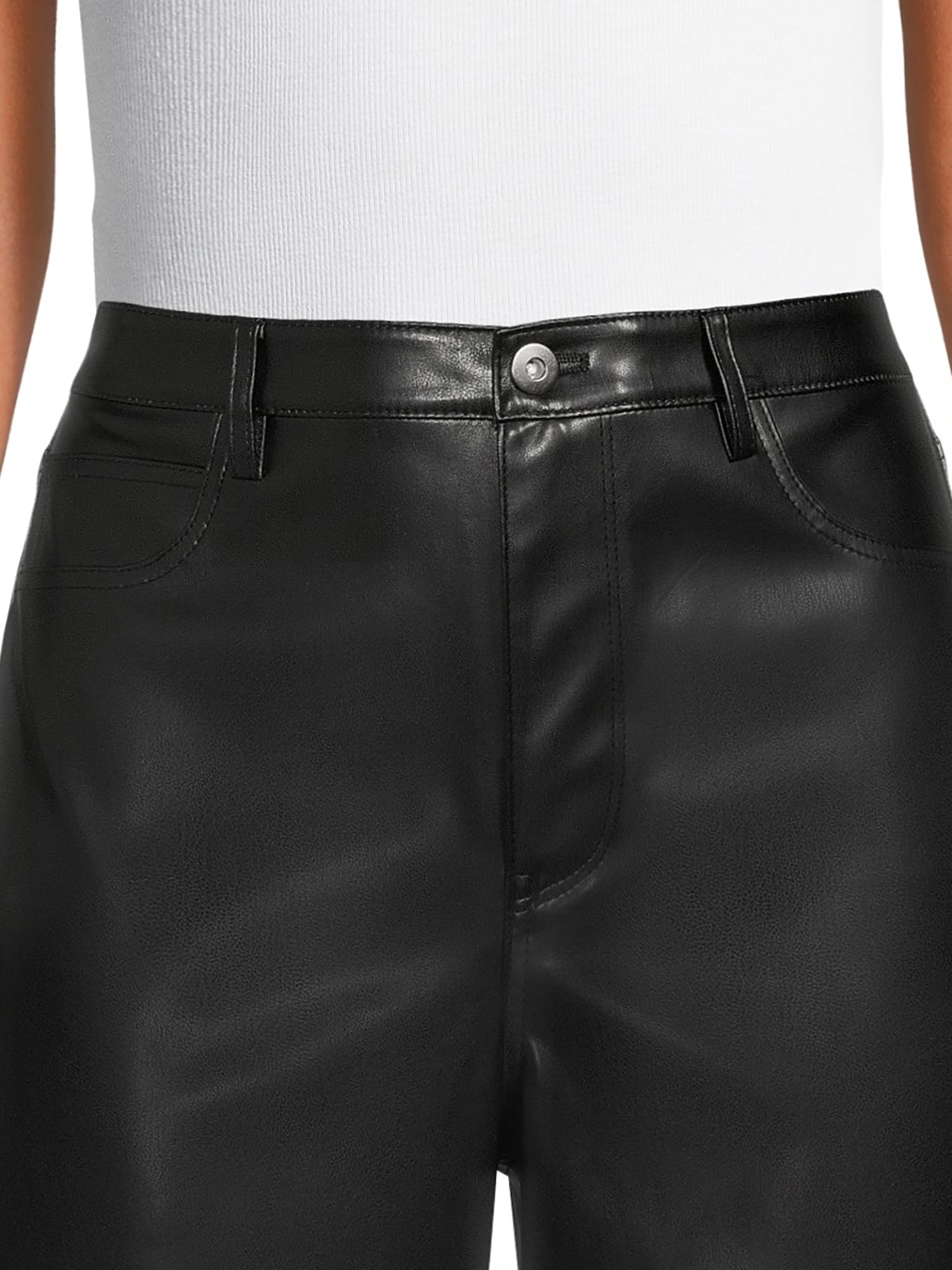 No Boundaries Junior's Faux Leather Pants