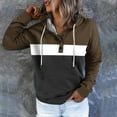 thumbnail image 5 of Jsaierl Womens Hoodies Cute Color Block Graphic Hooded Sweatshirts Casual Pullover Workout Long Sleeve Top Hoodie Womens Hoodies Under $20, 5 of 5