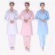 thumbnail image 3 of Traje de cuello de enfermera Ropa de trabajo de verano de manga larga corta rosa Traje de invierno de manga larga Bata blanca Farmacia Salón de belleza, 3 of 5