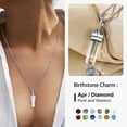 thumbnail image 3 of Bestyle Synthetic Diamond Pendant Necklace April Gemstone Birthstone Necklace Celtic Statement Birthday Gifts for Women, 3 of 9