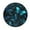 Blue-green Butterfly Pattern, variant on 36.2 Inch Round Floor Mat Fox Skull Carpet Decor Rug for Living Room Bedroom