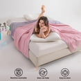 thumbnail image 3 of ROSEKIND Cooling Comforter for Hot Sleepers, OEKO-TEX Certified Lightweight Blanket, Soft & Breathable Cooling Quilt, 80x90in, Iced Lavender, 3 of 8