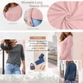 thumbnail image 7 of SUNBS Long Sleeve Shirts for Women Casual Work Tops Crewneck Blouses Loose Fit Clothes Trendy, 7 of 7