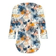 thumbnail image 5 of Womens Summer Shirts and Tops Summer Tops for Teens Cheap 3/4 Length Sleeve Womens Tops Oversized Top Floral Blouses for Women Dressy, 5 of 9
