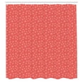 thumbnail image 2 of Ambesonne Geometric Shower Curtain, Repetitive Xmas Stars, 69"Wx70"L, Dark Salmon and White, 2 of 4