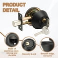 thumbnail image 4 of Uxcell Keyed Alike Single Cylinder Deadbolt Door Lock Round Entry Handle Sets for Door Thickness 1.2-2 inch Black, 4 of 7