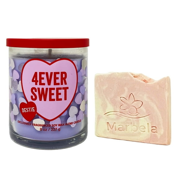 Bath & Body Works 4ever Sweet Single Wick Scented Candle with a Himalayan Salts Springs Sample Soap