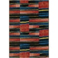 thumbnail image 5 of Unique Loom Outdoor Modern Collection Area Rug - Halo (4' 1" x 6' 1" Rectangle Multi/Black), 5 of 9