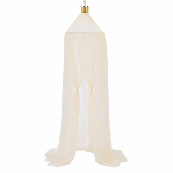 AUQ Bedroom Canopy,Machine Washable Mosquito Nets for Beds,Prevents Insect Entry Bed Canopy,Yellow