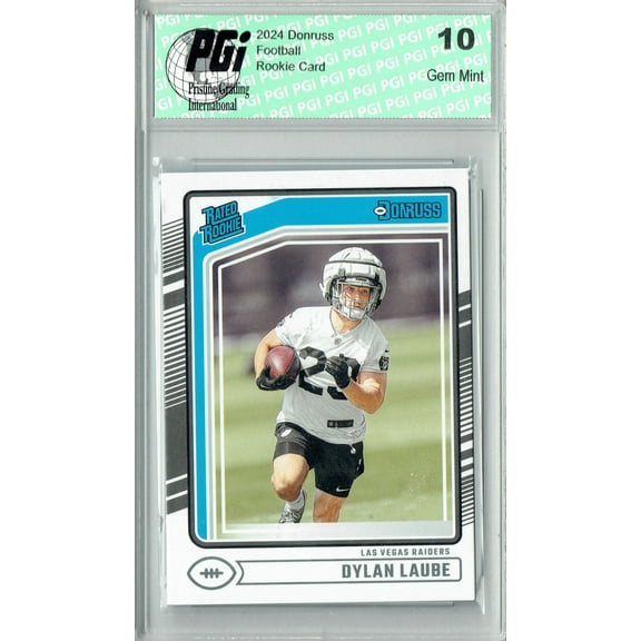Dylan Laube 2024 Donruss #372 Football Rookie Card PGI 10