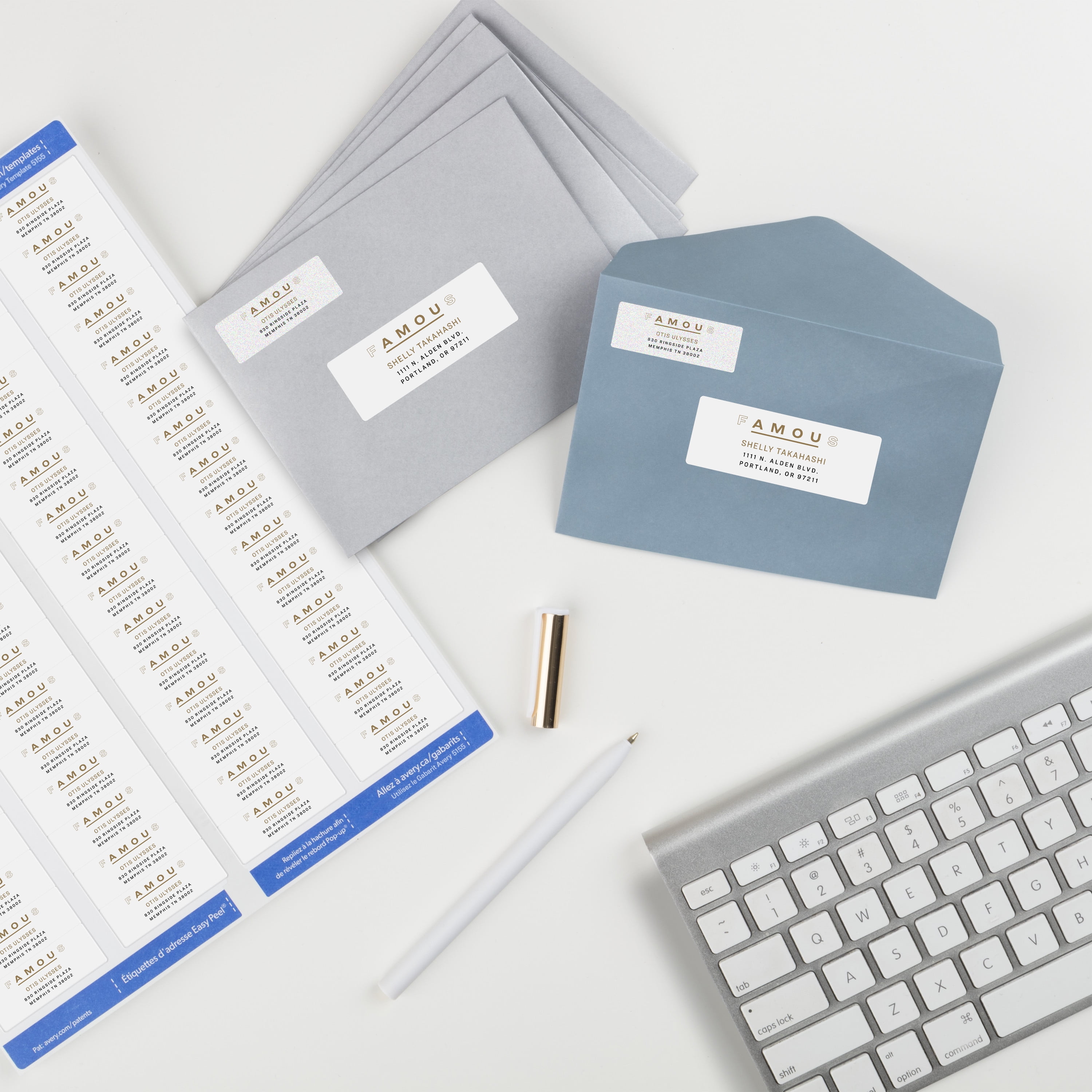 Avery Easy Peel Return Address Labels, 2/3"x1-3/4" 6,000 Labels (5155)