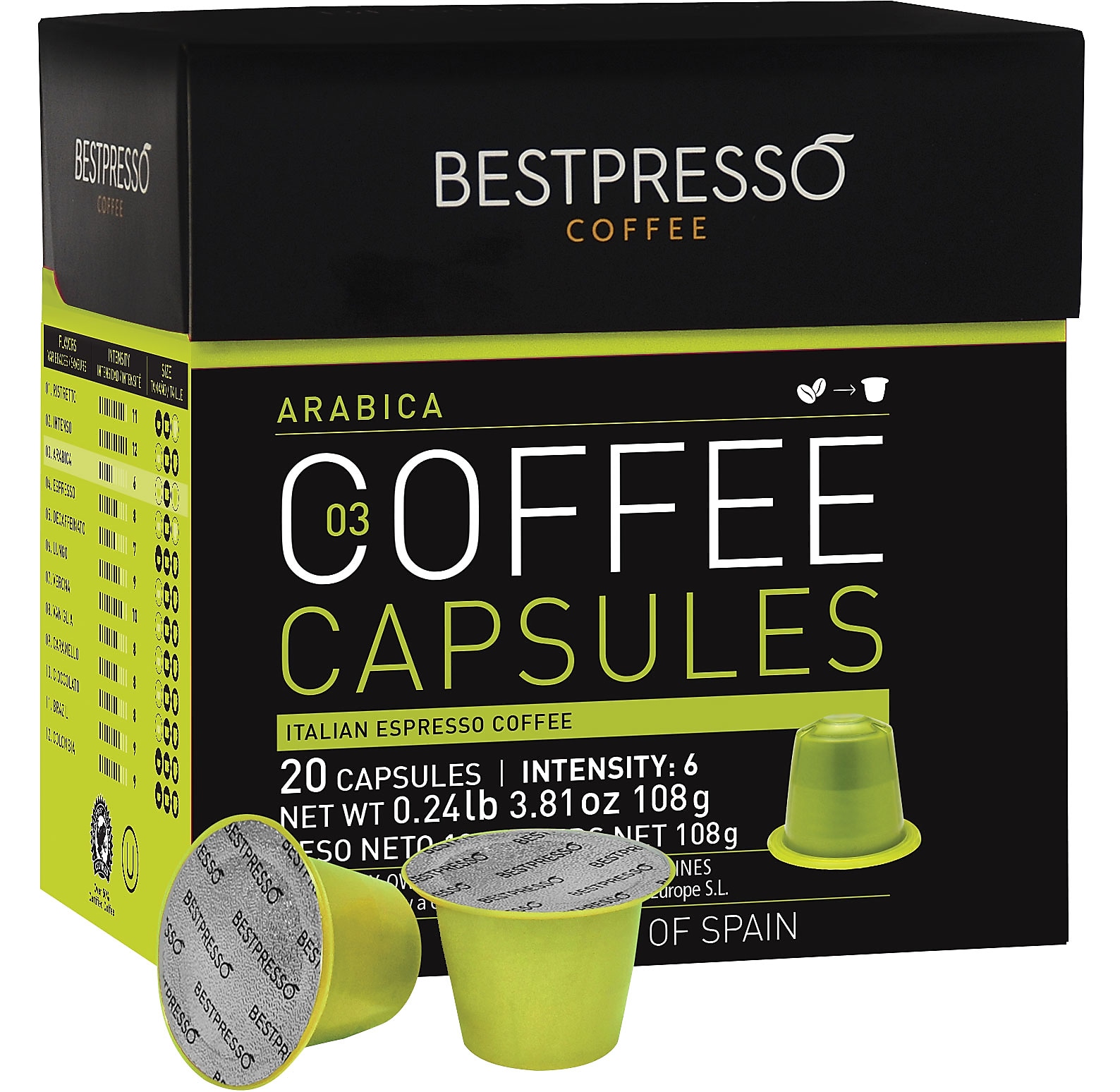 Bestpresso Compatible Nespresso, Pods, Arabica BST10417