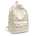 thumbnail image 3 of Strawberry Print Backpack, Cute Floral Daypack, Aesthetic Women's Back Pack, Lightweight Bookbag, Large Capacity Travel Laptop Backpack, Casual Rucksack, Cherry Pattern Backpack for Travel Daily Use, 3 of 5