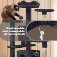 thumbnail image 5 of Yaheetech 53.9" H Cat Tree with Double Condos, Scratching Posts & Ramp, Black, 5 of 9