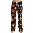 thumbnail image 6 of LHVUOA Womens Halloween Pajama Pants Cute Halloween Print Stretch Comfy Lounge Pants Casual Sleepwears, 6 of 7