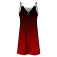 thumbnail image 4 of LOVZFMLL Dresses Women Casual Draw Back Printed Sleeveless Ruffle Lace-up Cold Shoulder Dress, 4 of 5