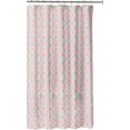thumbnail image 2 of Serafina Home Coral, White And Grey Fabric Shower Curtain: Ornate Medallion Design, 2 of 4
