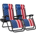 thumbnail image 1 of Juego de 2 sillones ajustables de malla de acero Zero Gravity, 1 of 8